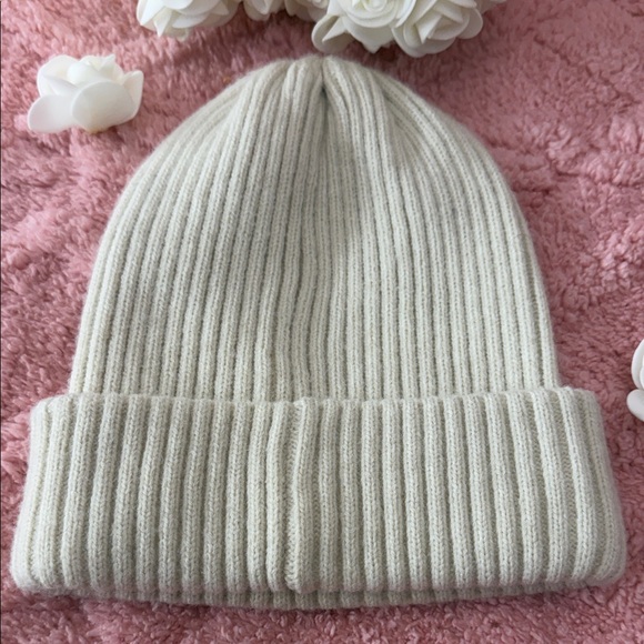 Chic Cream Beanie with Sparkling Accents - Picture 3 of 5